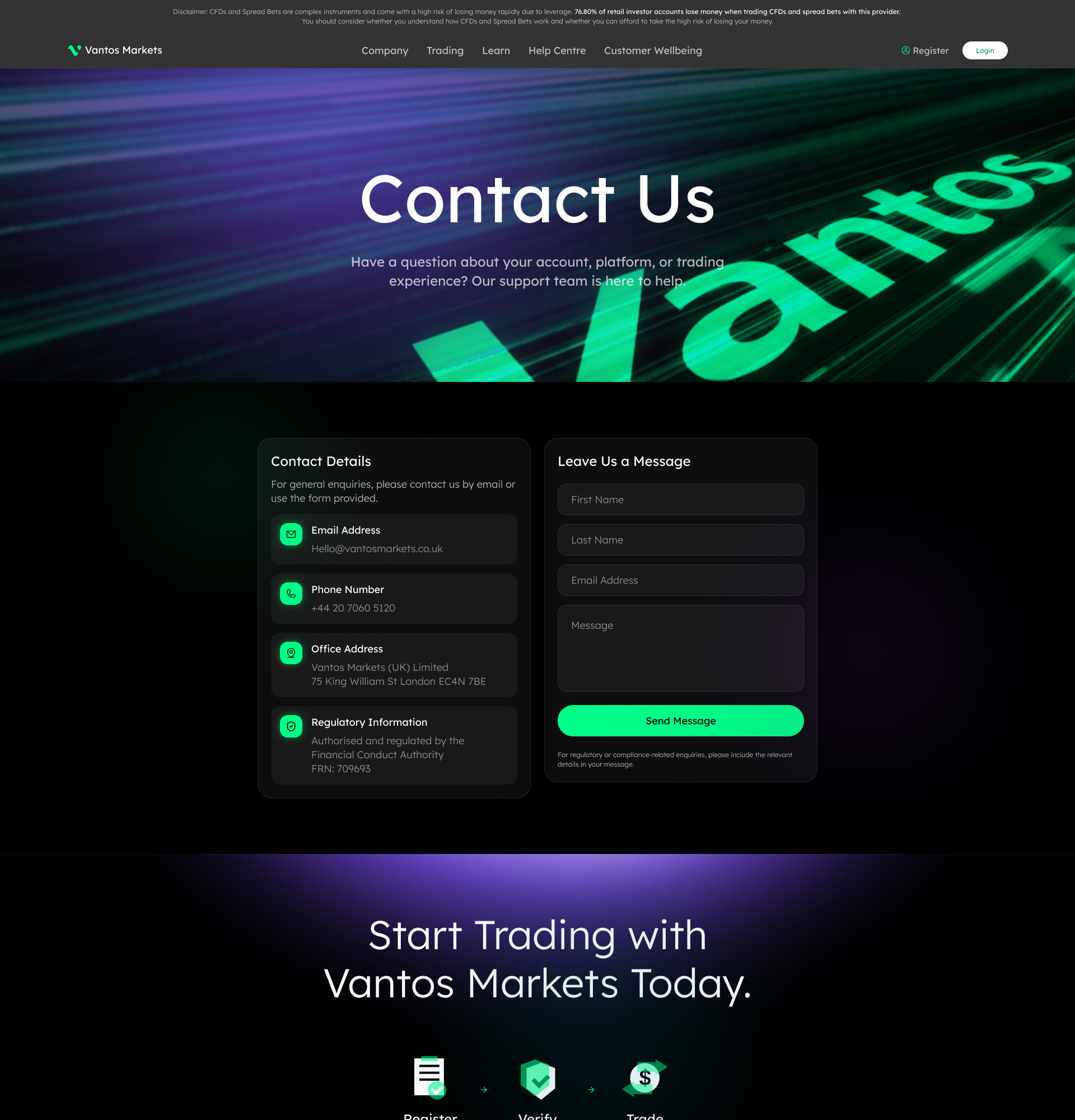 Contact page