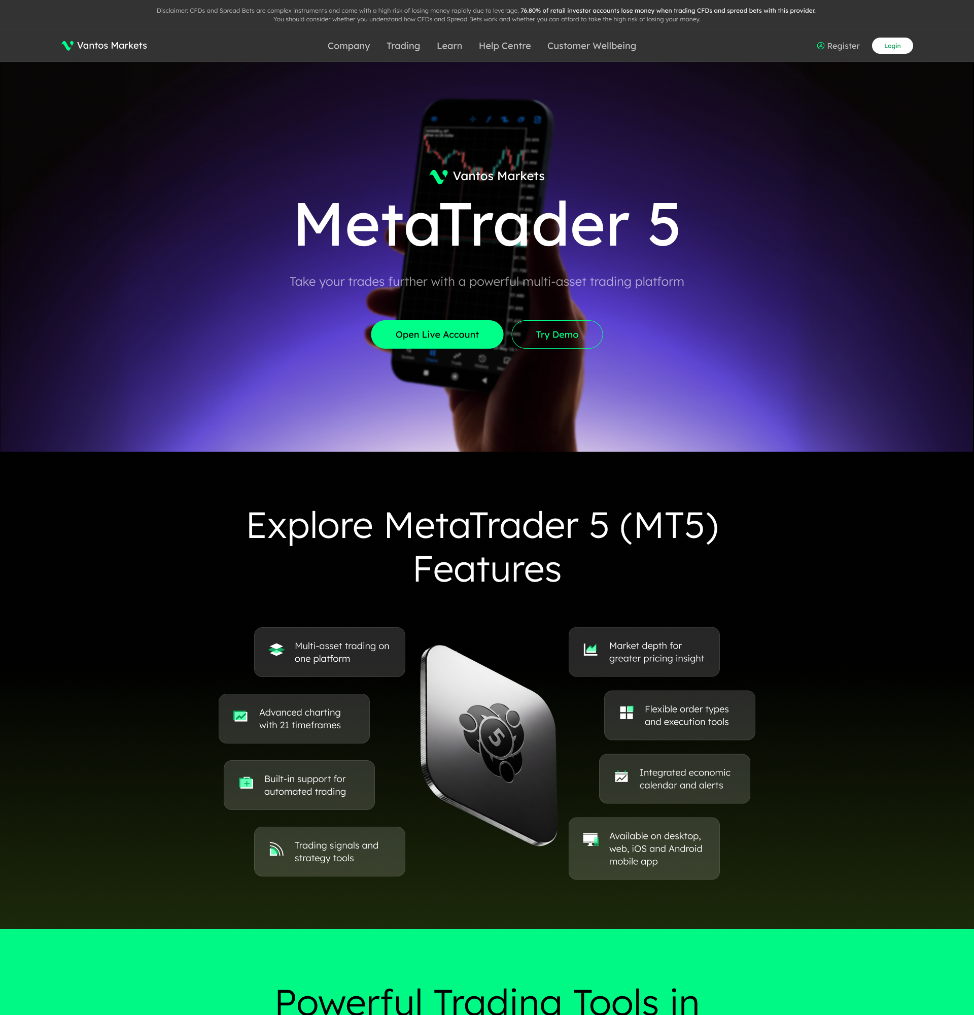 Platforms page